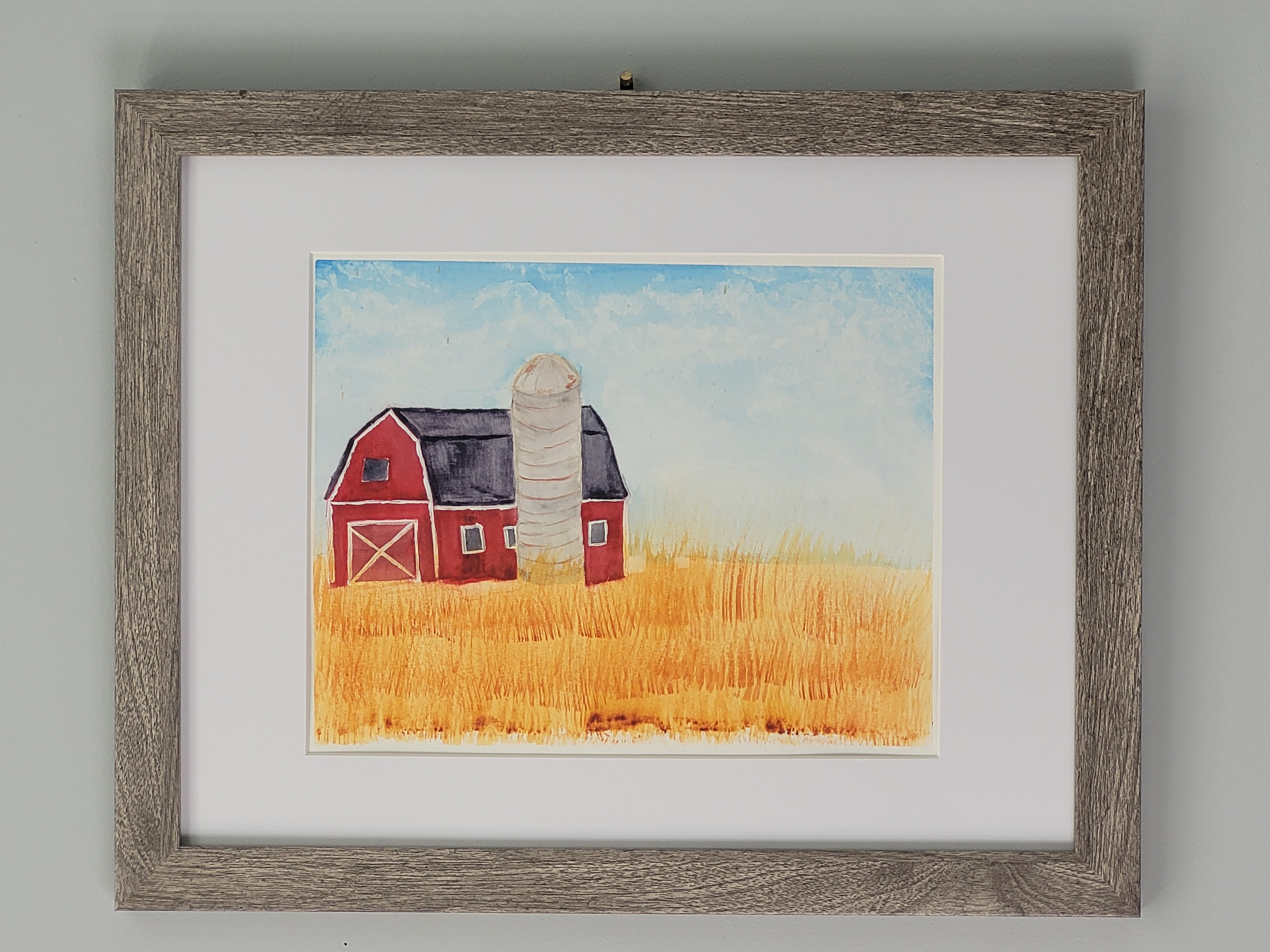 ORIGINAL WATERCOLOR Southern Farmlands Landscape | Agricultural Wall Art from the America the Beautiful Collection