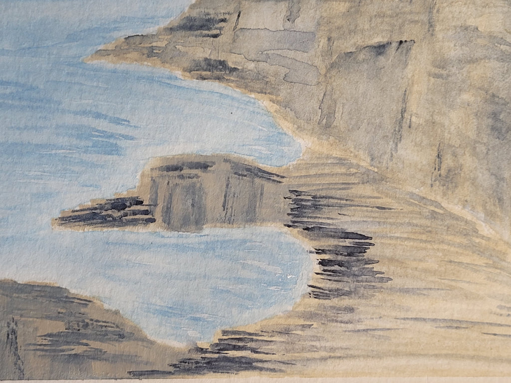 ORIGINAL WATERCOLOR Acadia Coastal | Maine Ocean Landscape Wall Art from the America the Beautiful Collection