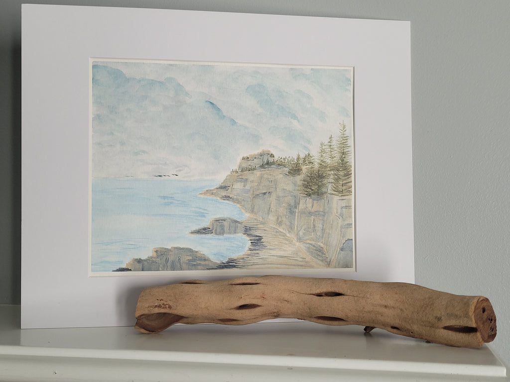 ORIGINAL WATERCOLOR Acadia Coastal | Maine Ocean Landscape Wall Art from the America the Beautiful Collection