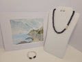 Acadia Study Collection – Pearl & Labradorite Necklace, Bracelet, and Earrings + Print