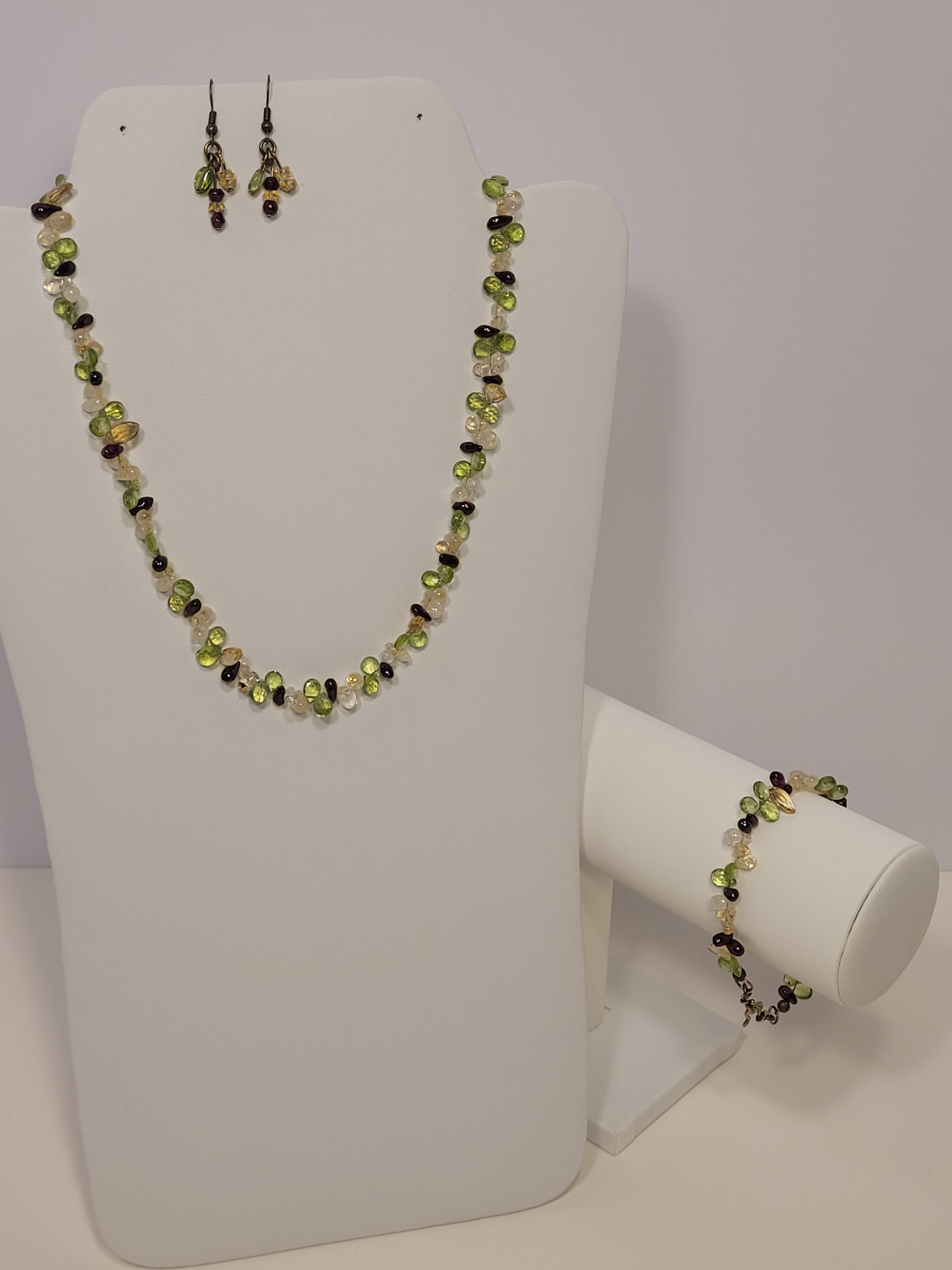 Pisgah Study Collection – Gemstone Necklace, Bracelet & Earrings + Art Print