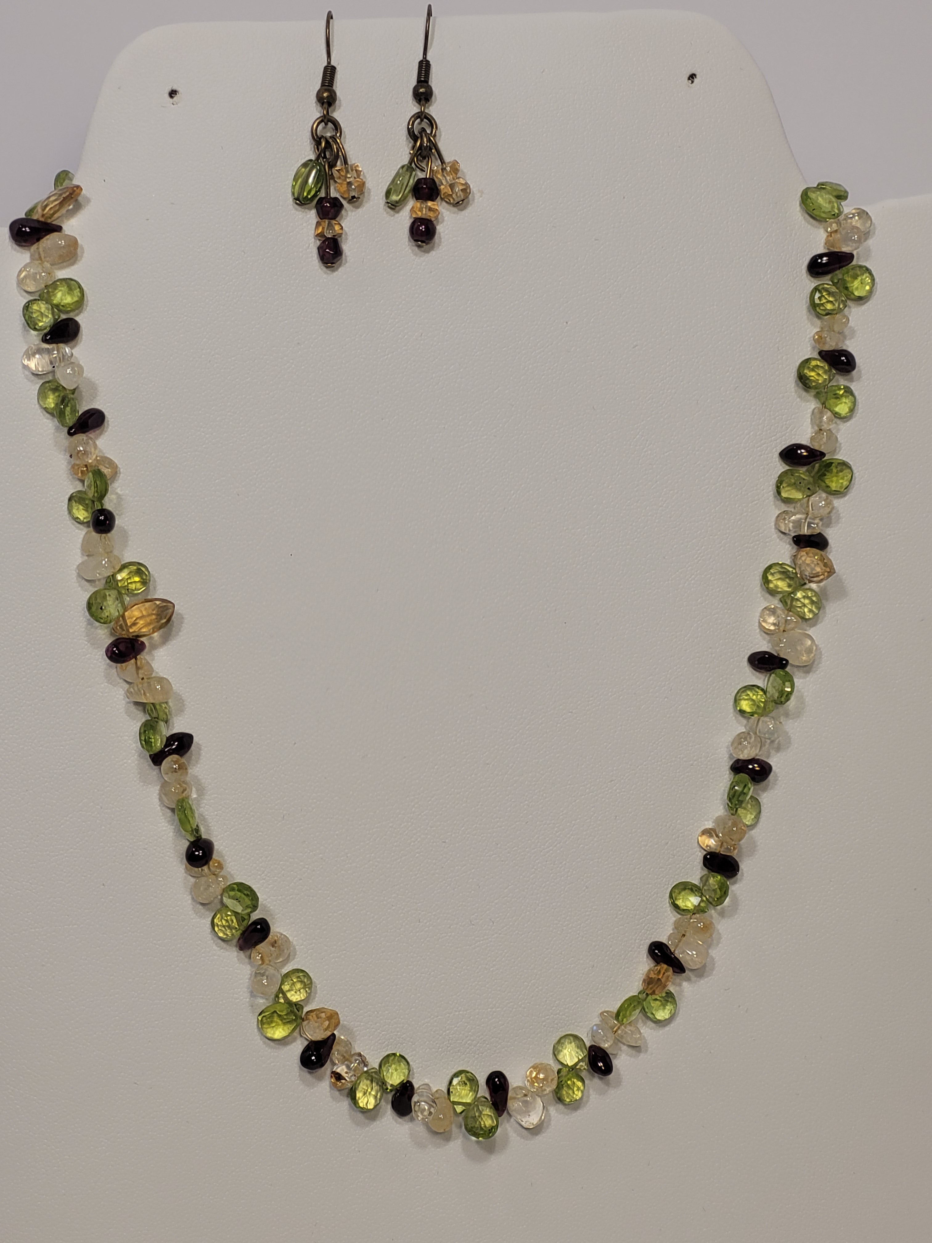 Pisgah Necklace – Garnet, Citrine & Peridot Gemstone Necklace