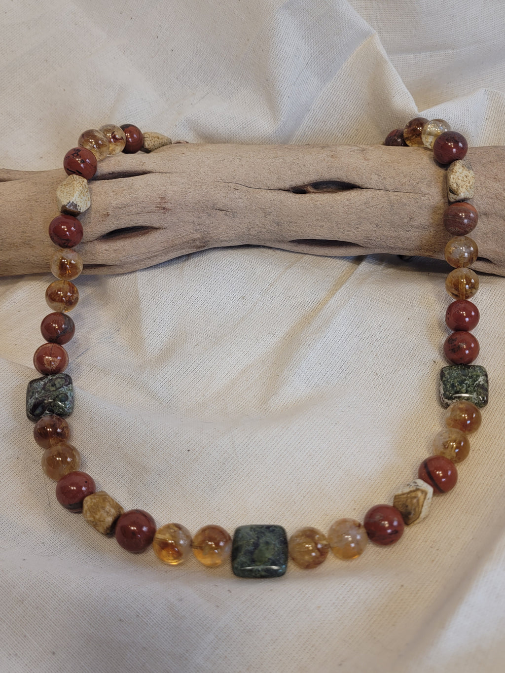 Farmlands Necklace – Jasper & Citrine Gemstone Necklace
