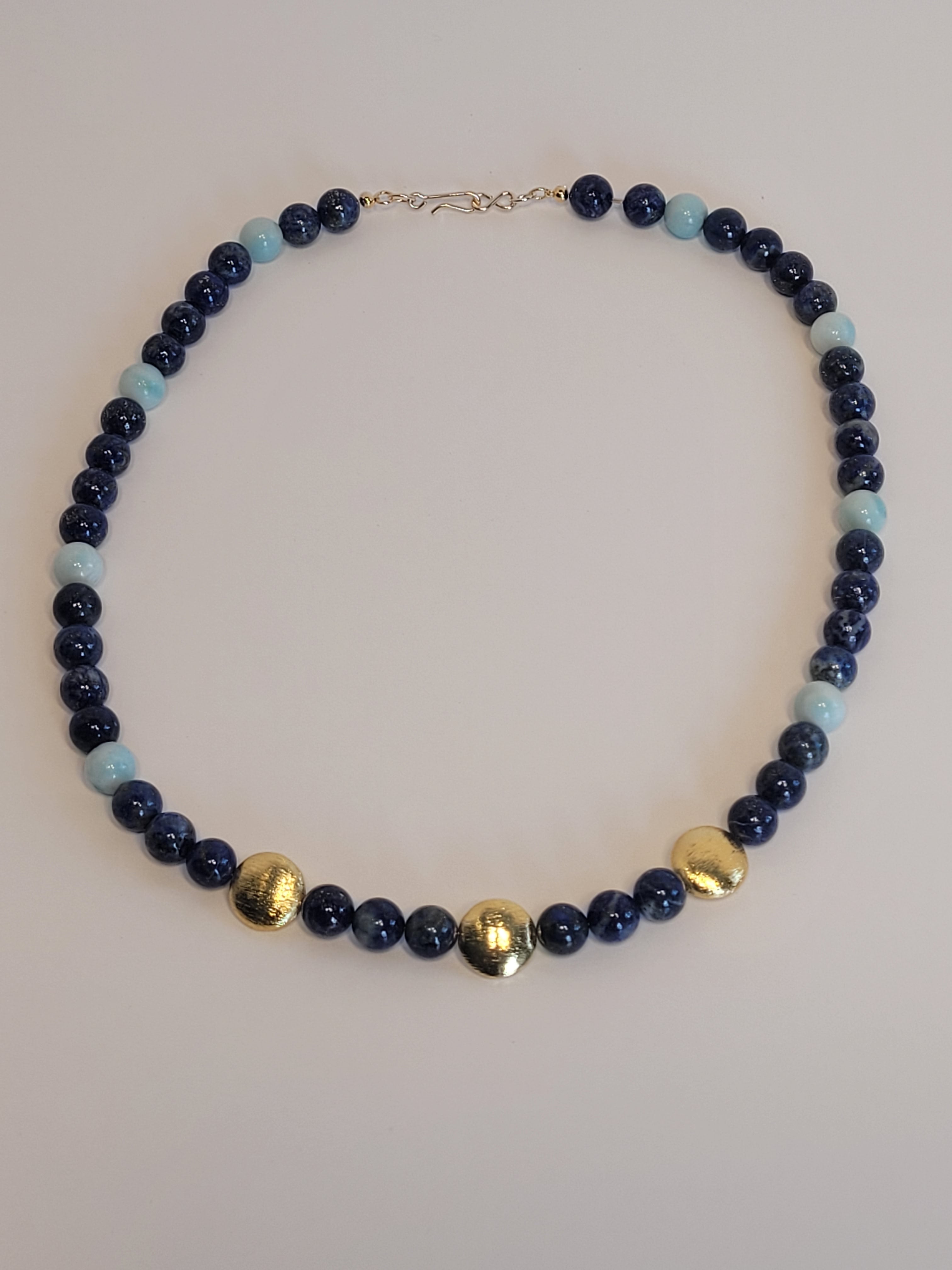 Highway Beautification Necklace – Lapis & Amazonite Necklace