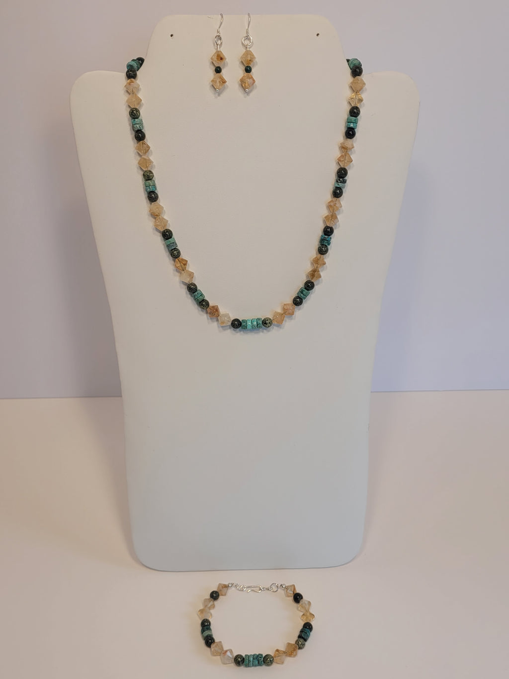 Lassen Study Collection – Gemstone Necklace, Bracelet & Earrings + Print