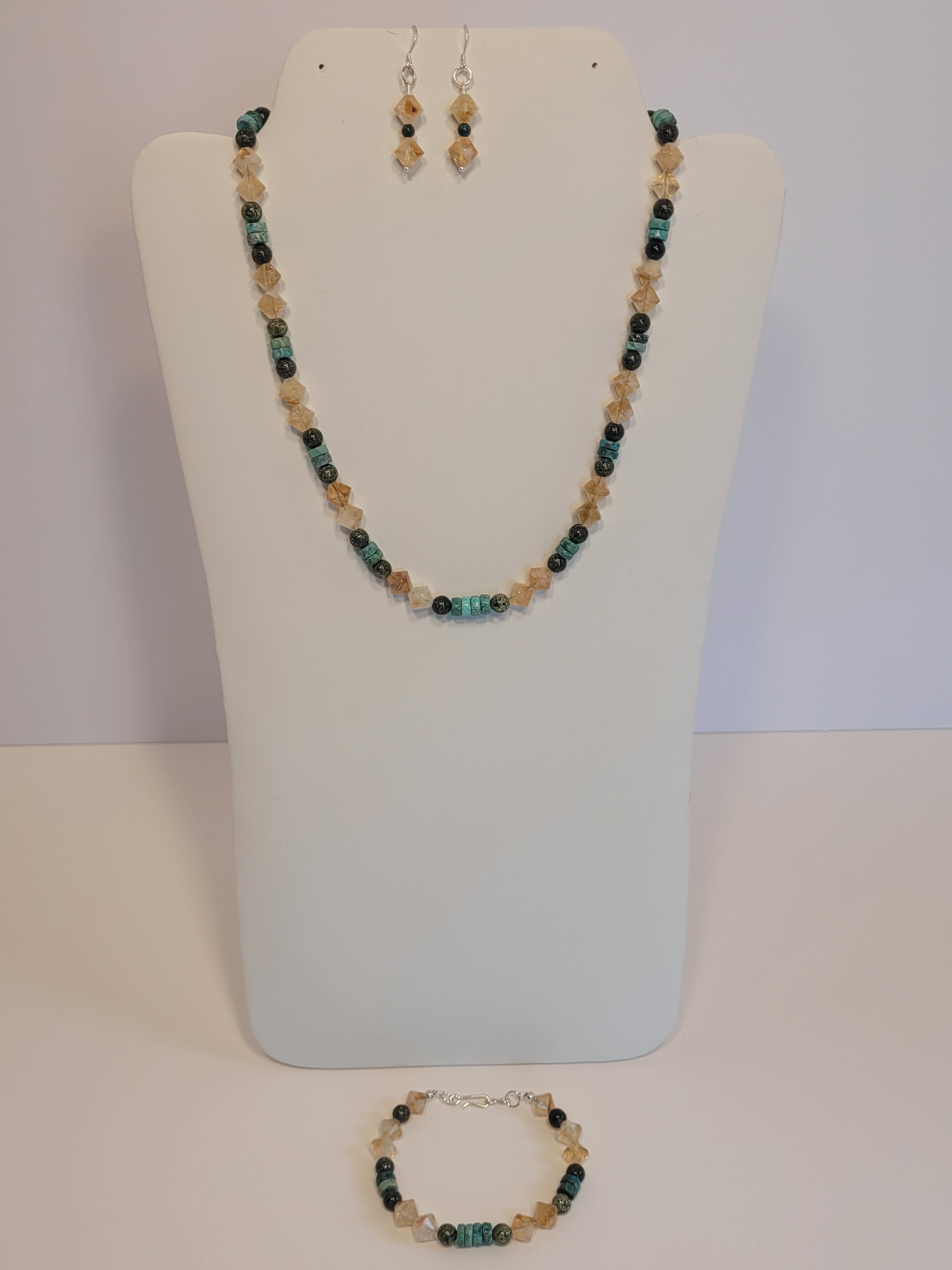 Lassen Study Collection – Gemstone Necklace, Bracelet & Earrings + Print