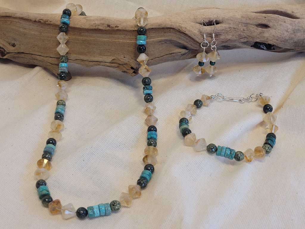 Lassen Study Collection – Gemstone Necklace, Bracelet & Earrings + Print