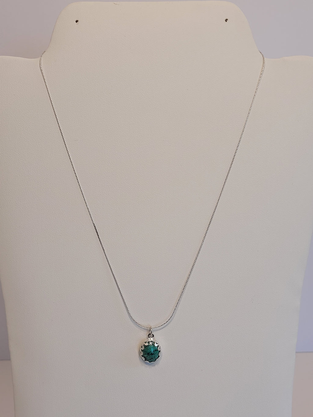 Lassen Chrysocolla Pendant – Sterling Silver Gemstone Necklace