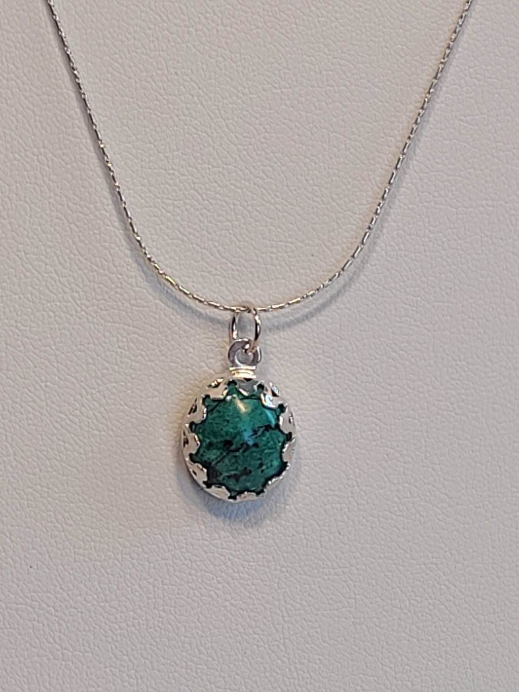 Lassen Chrysocolla Pendant – Sterling Silver Gemstone Necklace
