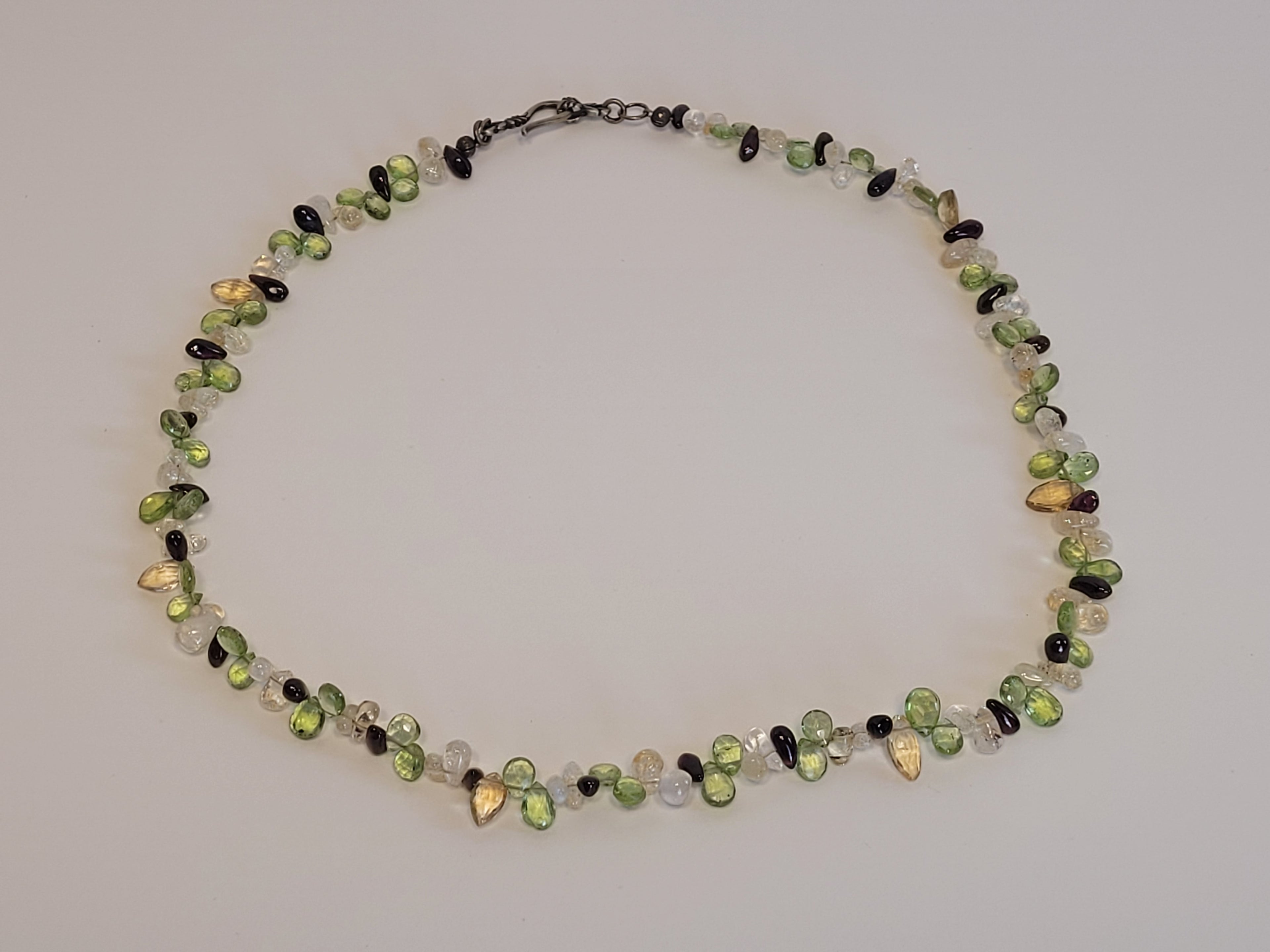 Pisgah Necklace – Garnet, Citrine & Peridot Gemstone Necklace