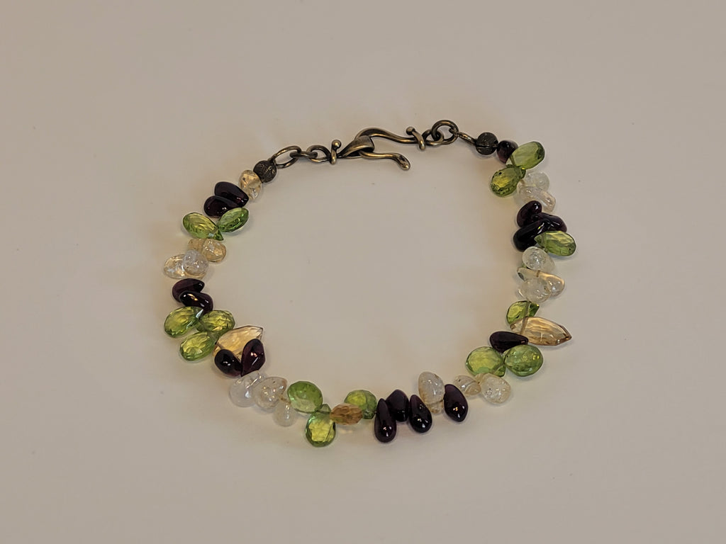 Pisgah Bracelet – Garnet, Citrine & Peridot Gemstone Bracelet