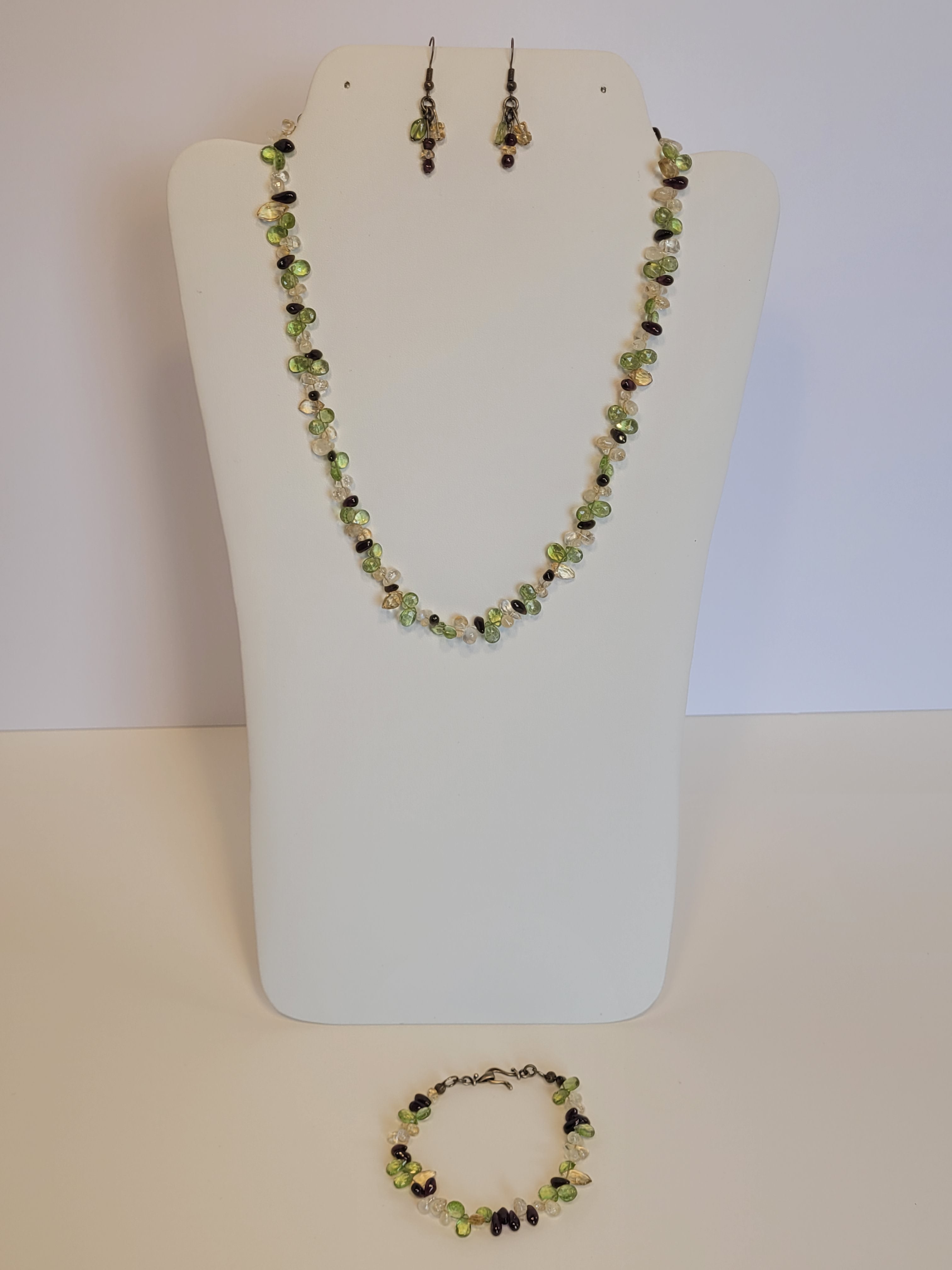 Pisgah Earrings – Garnet, Citrine & Peridot Gemstone Earrings