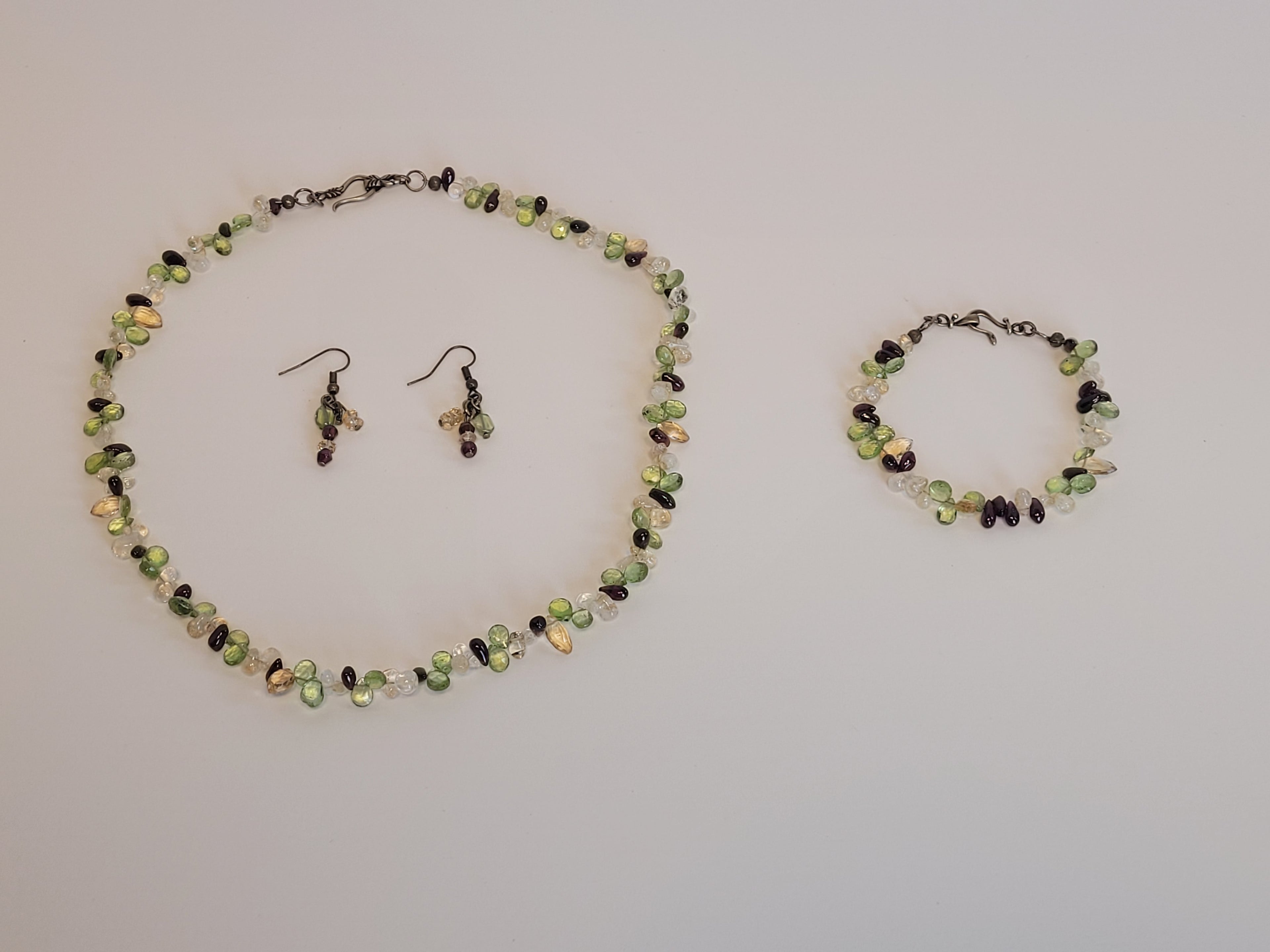 Pisgah Earrings – Garnet, Citrine & Peridot Gemstone Earrings