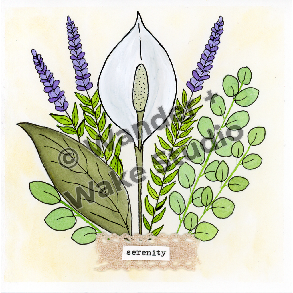 Peace Lily Floral Art Print – Serenity | Botanical Wall Art from the In Bloom Collection