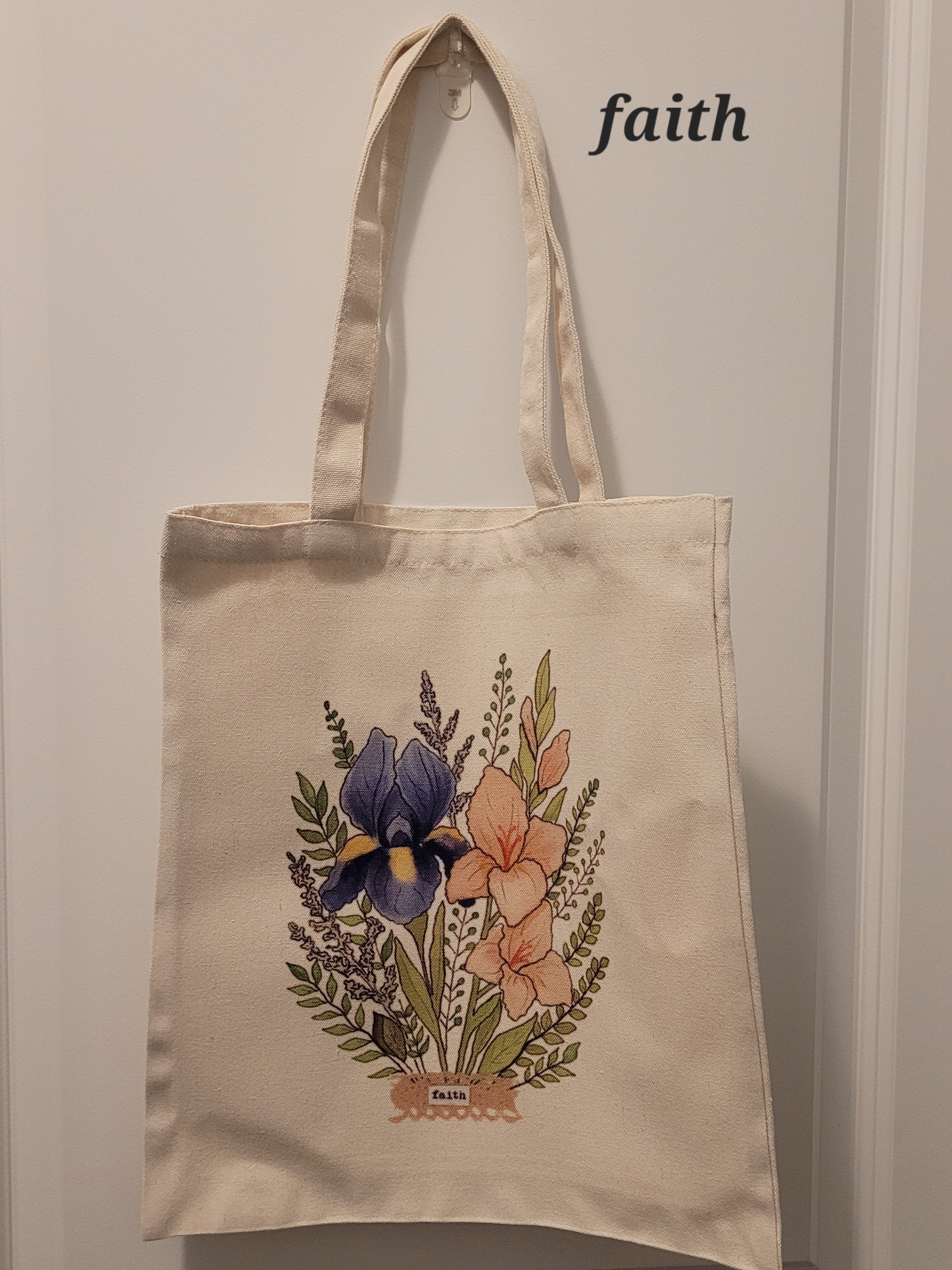 In Bloom Art Tote Bag – Botanical Canvas Tote with Original Floral Artwork | In Bloom Collection
