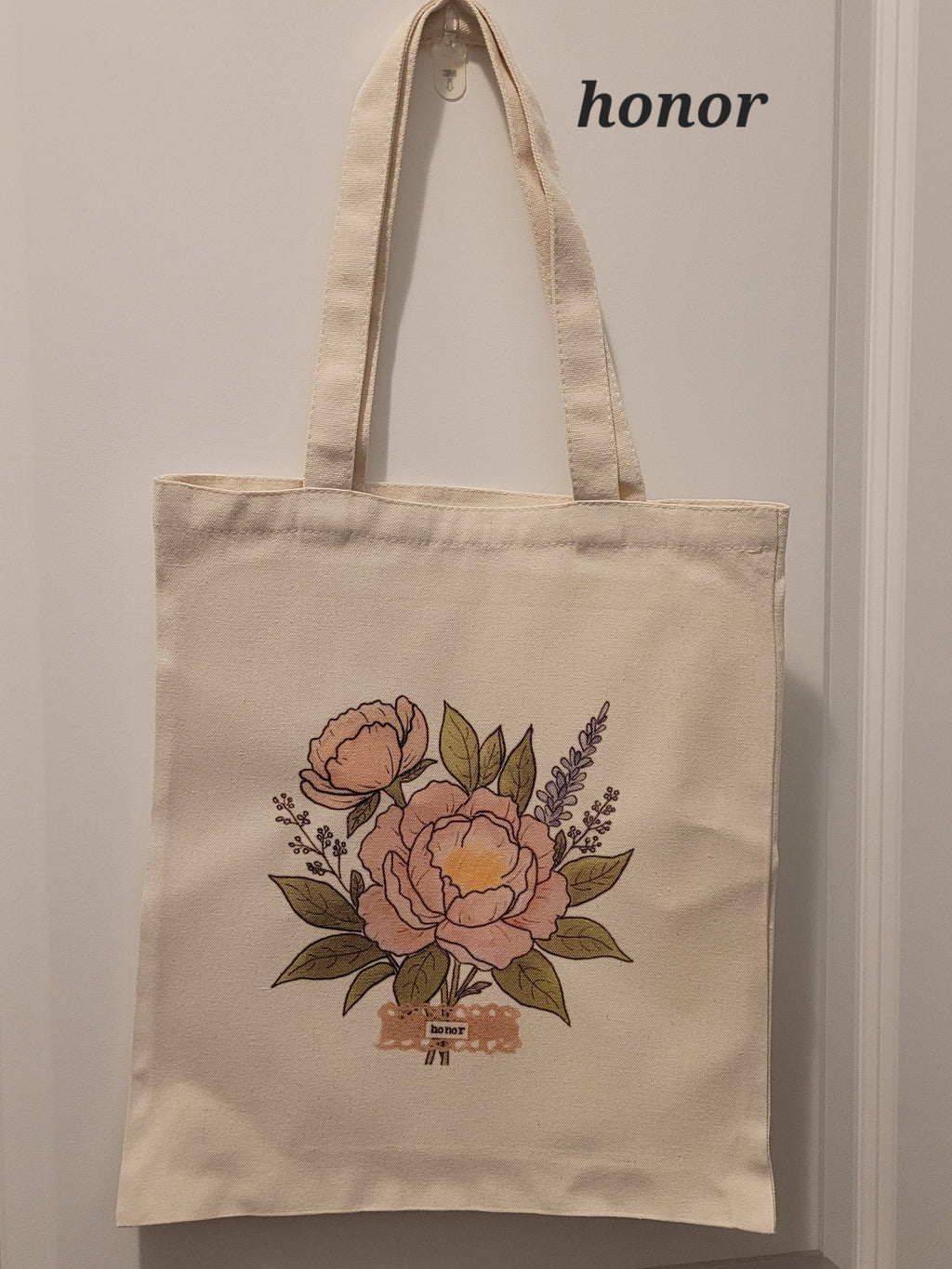 In Bloom Art Tote Bag – Botanical Canvas Tote with Original Floral Artwork | In Bloom Collection