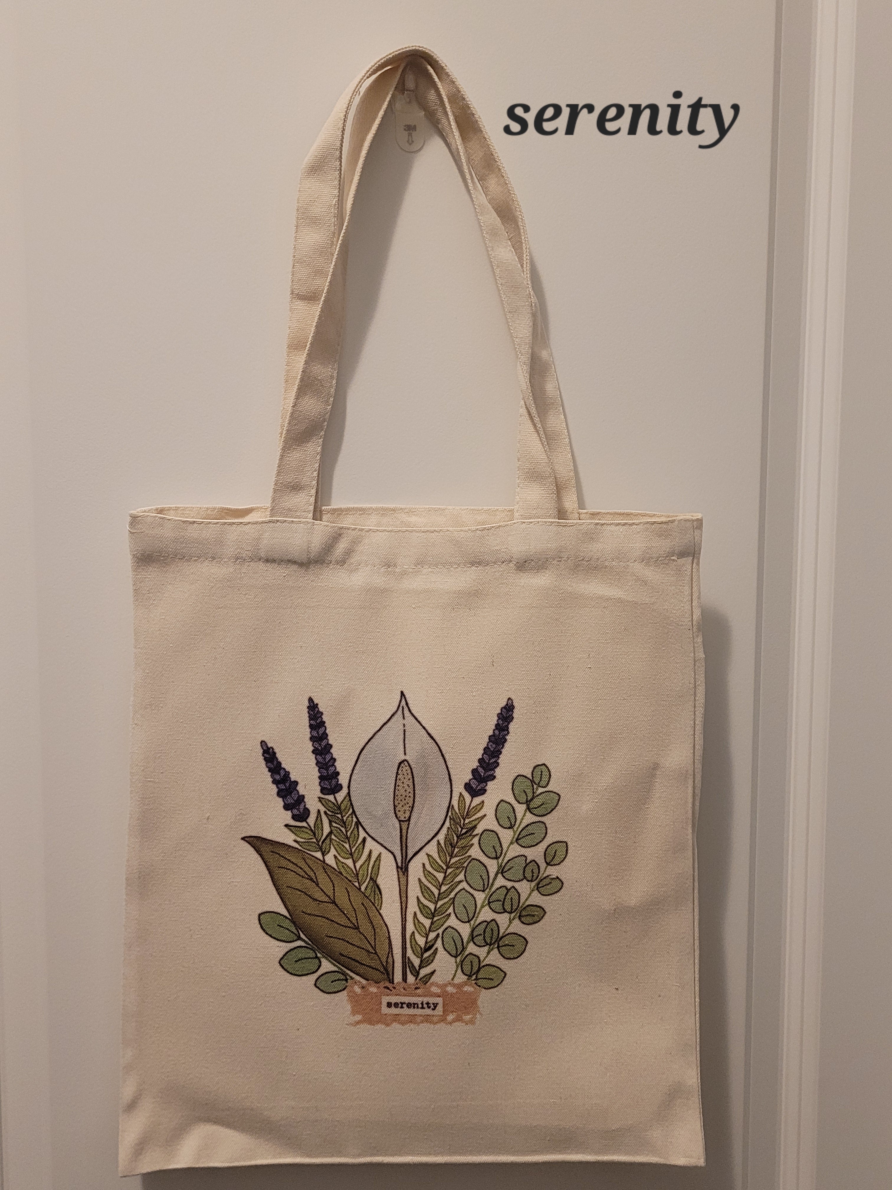 In Bloom Art Tote Bag – Botanical Canvas Tote with Original Floral Artwork | In Bloom Collection