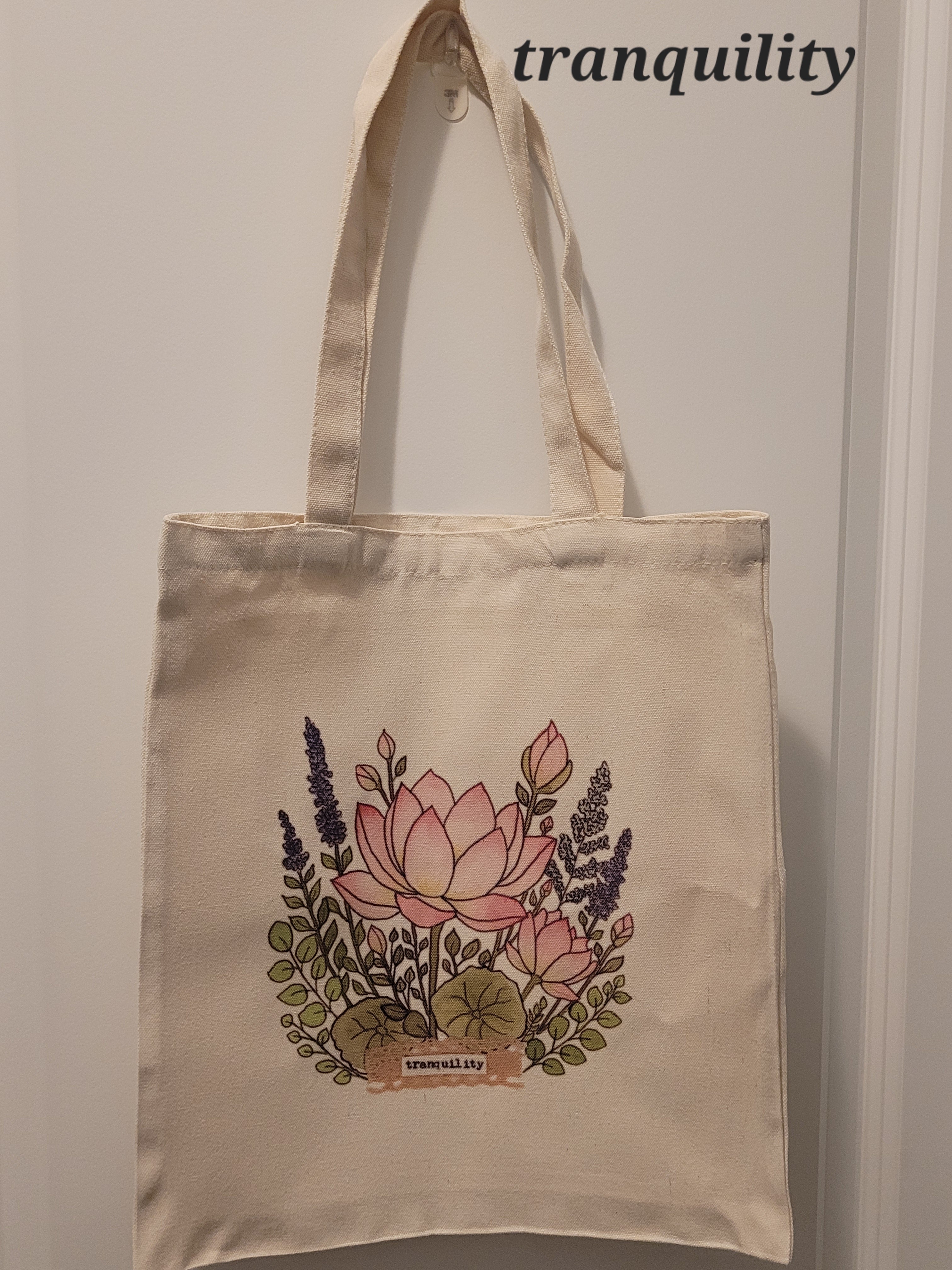 In Bloom Art Tote Bag – Botanical Canvas Tote with Original Floral Artwork | In Bloom Collection