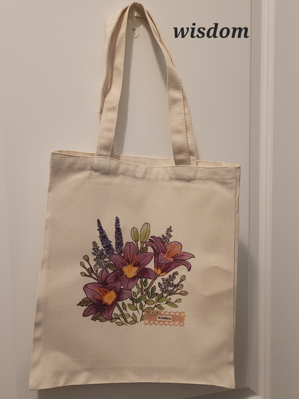 In Bloom Art Tote Bag – Botanical Canvas Tote with Original Floral Artwork | In Bloom Collection