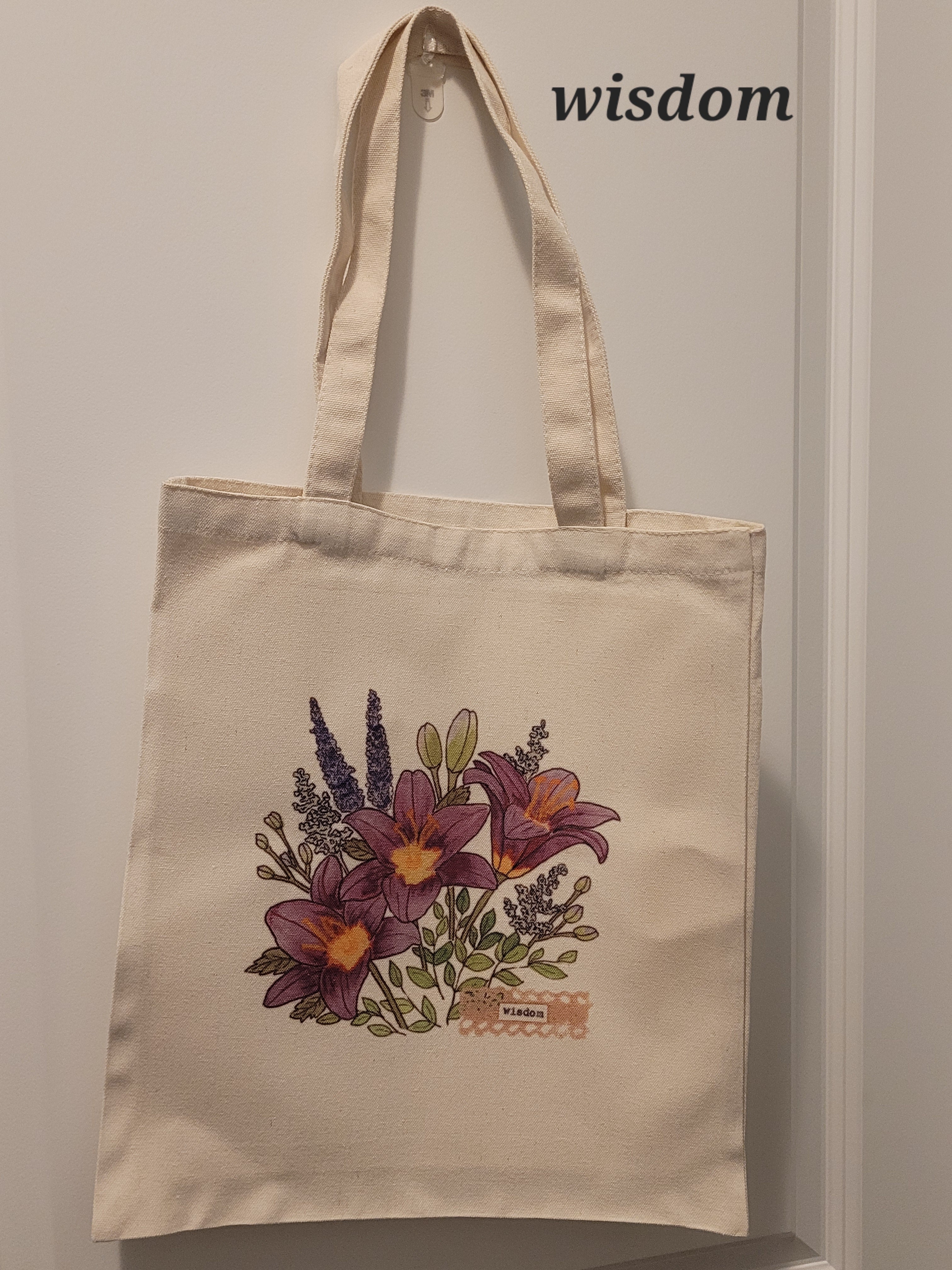 In Bloom Art Tote Bag – Botanical Canvas Tote with Original Floral Artwork | In Bloom Collection