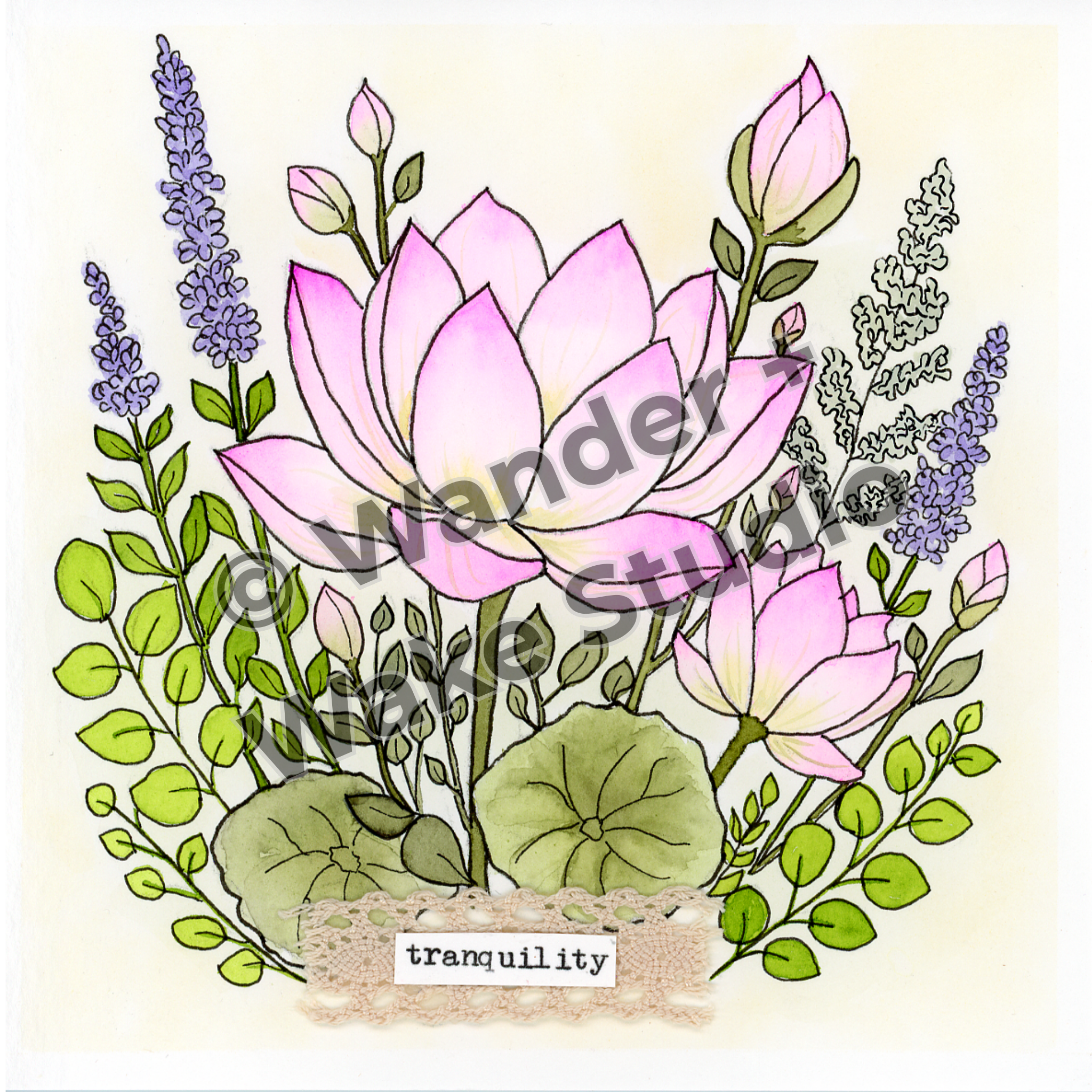 tranquility 6x6 print