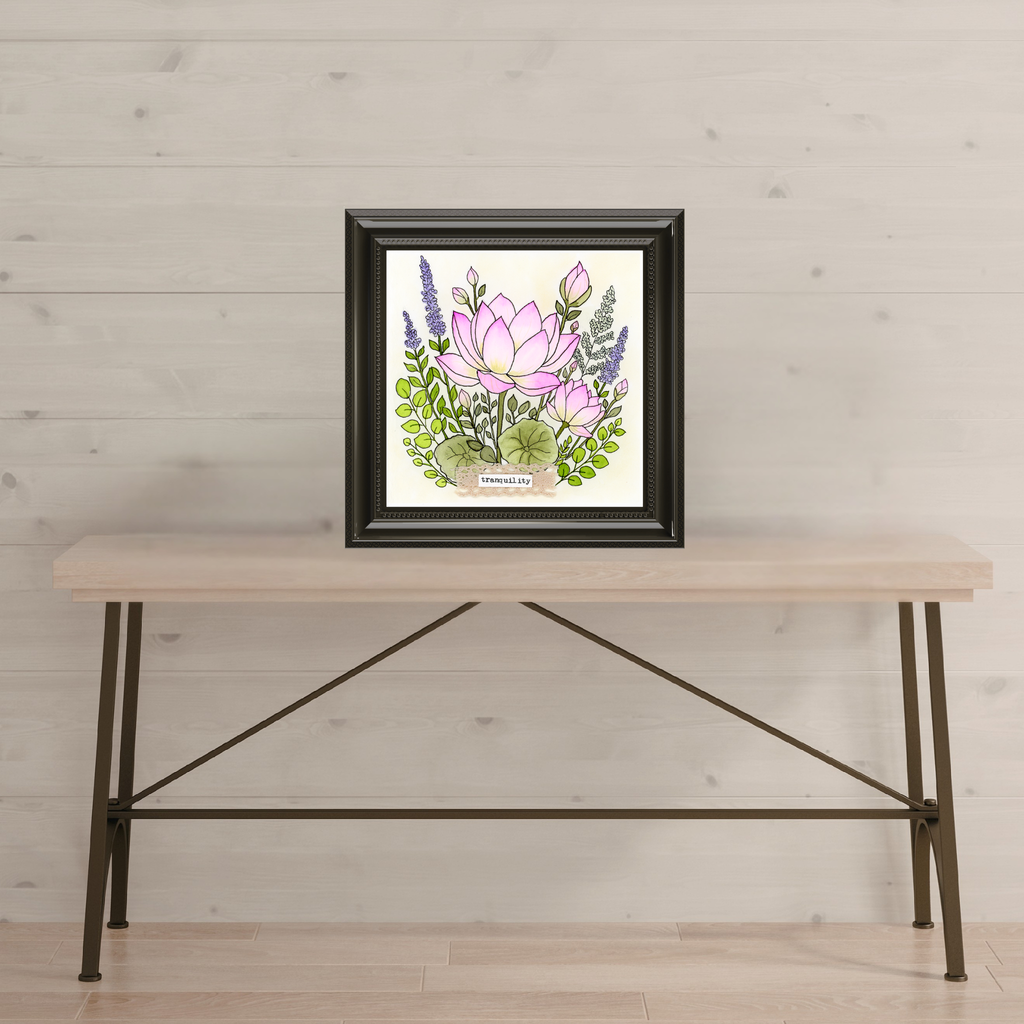Lotus Flower Art Print – Tranquility | Botanical Wall Art from the In Bloom Collection