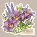Lily Vinyl Sticker – Wisdom Floral Sticker | Botanical Watercolor Sticker
